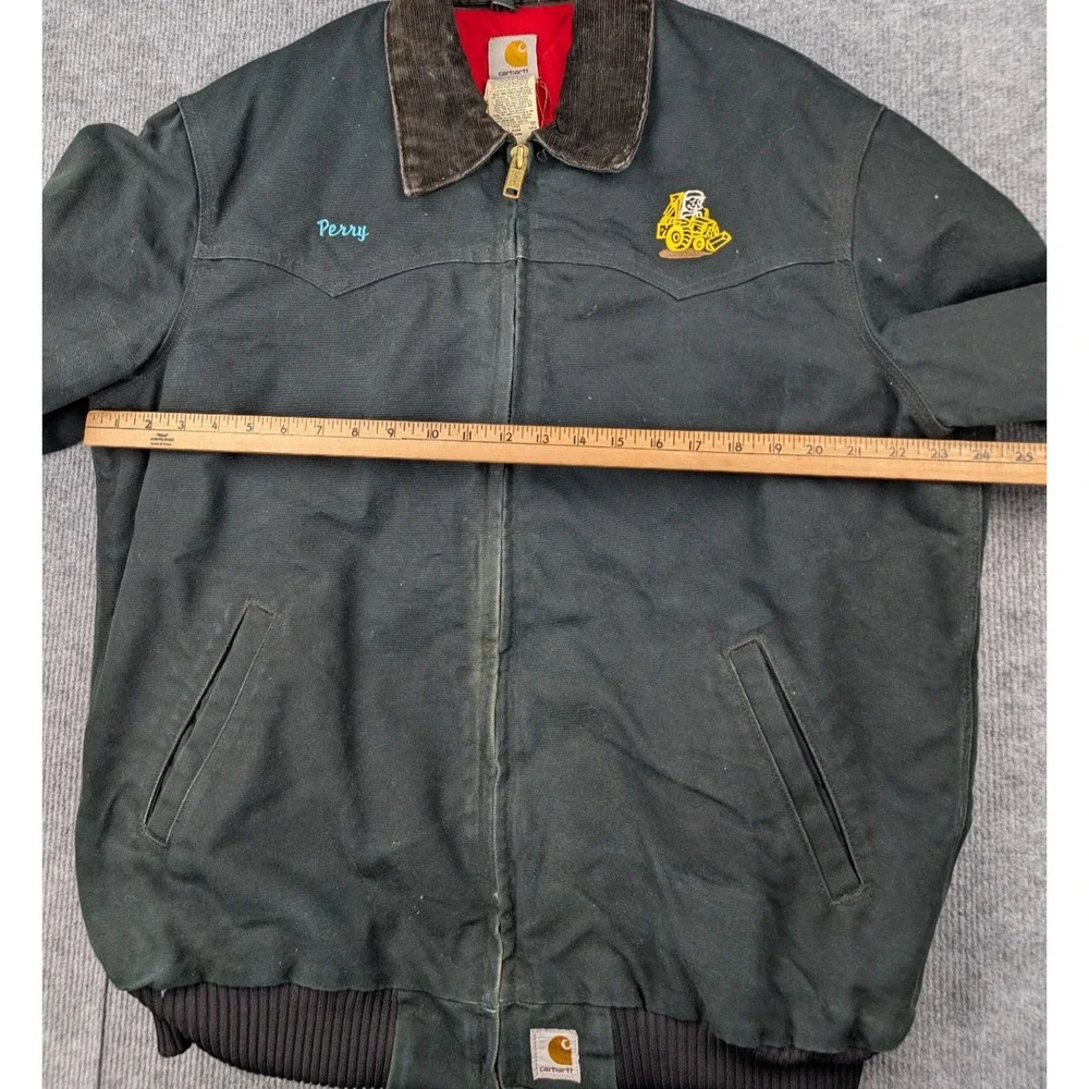 Carhartt Canvas Jacket Mens Large Call J13 Santa Fe Trucker Thrashed Faded Work